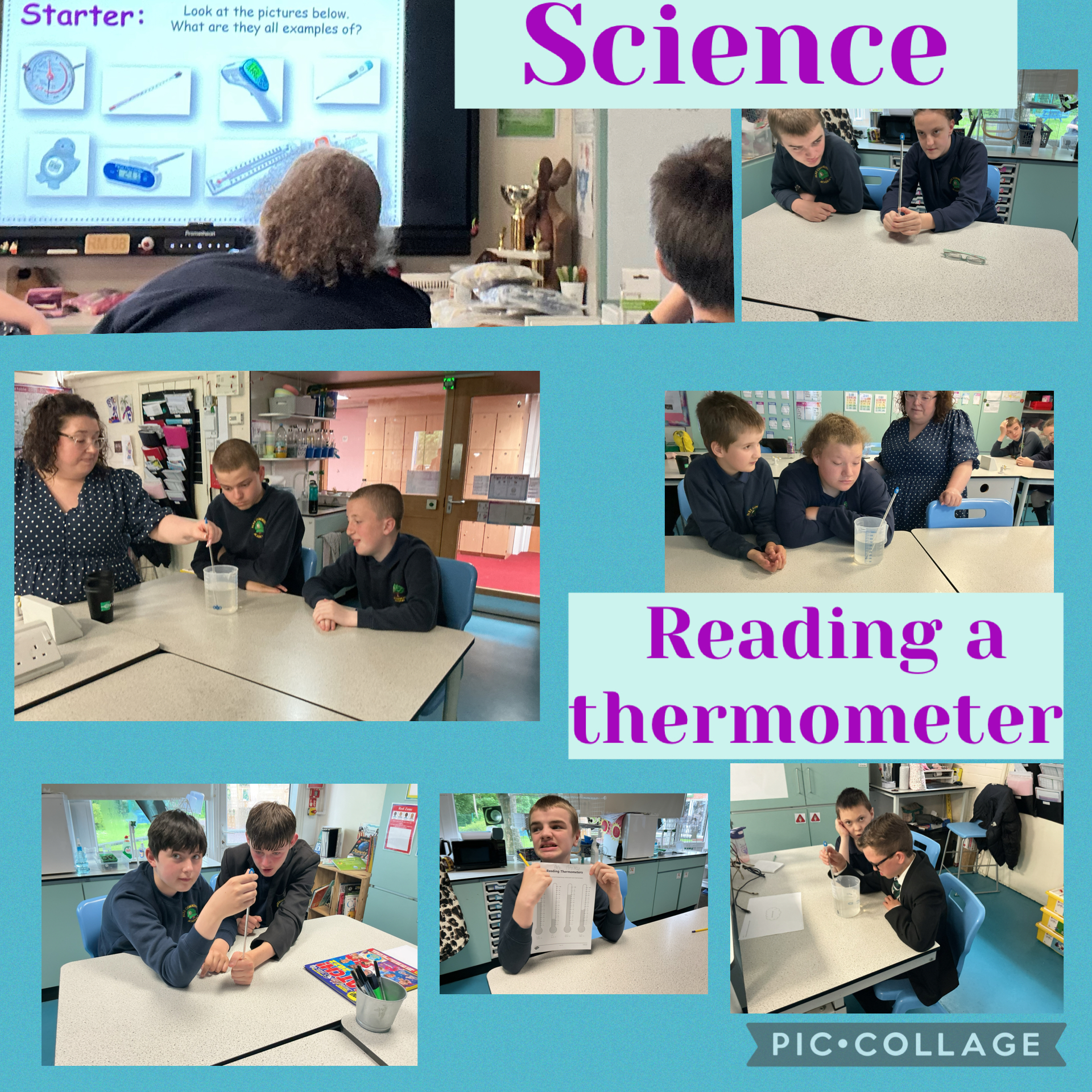 Image of Reading a thermometer