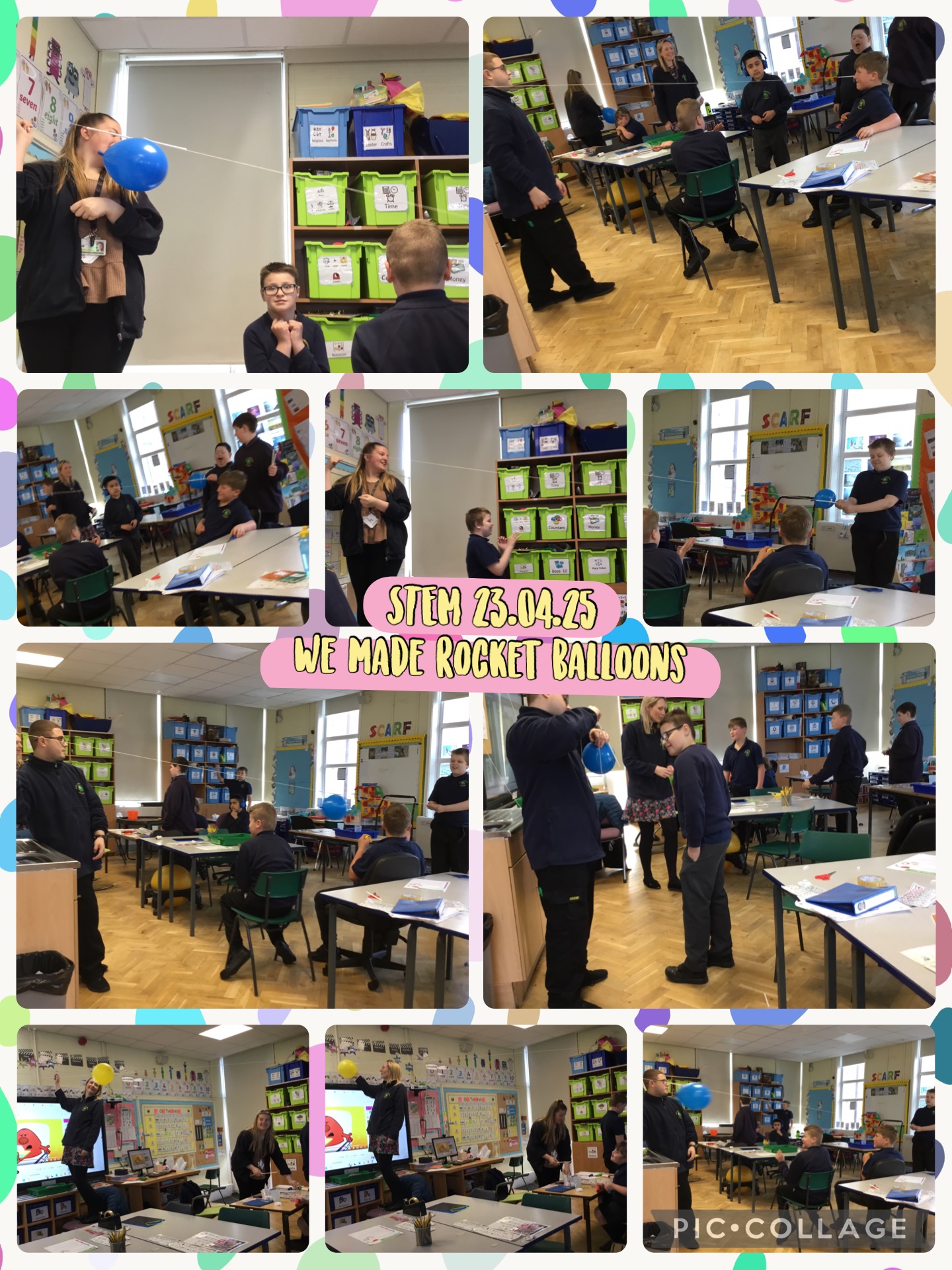 Image of STEM balloon rockets!