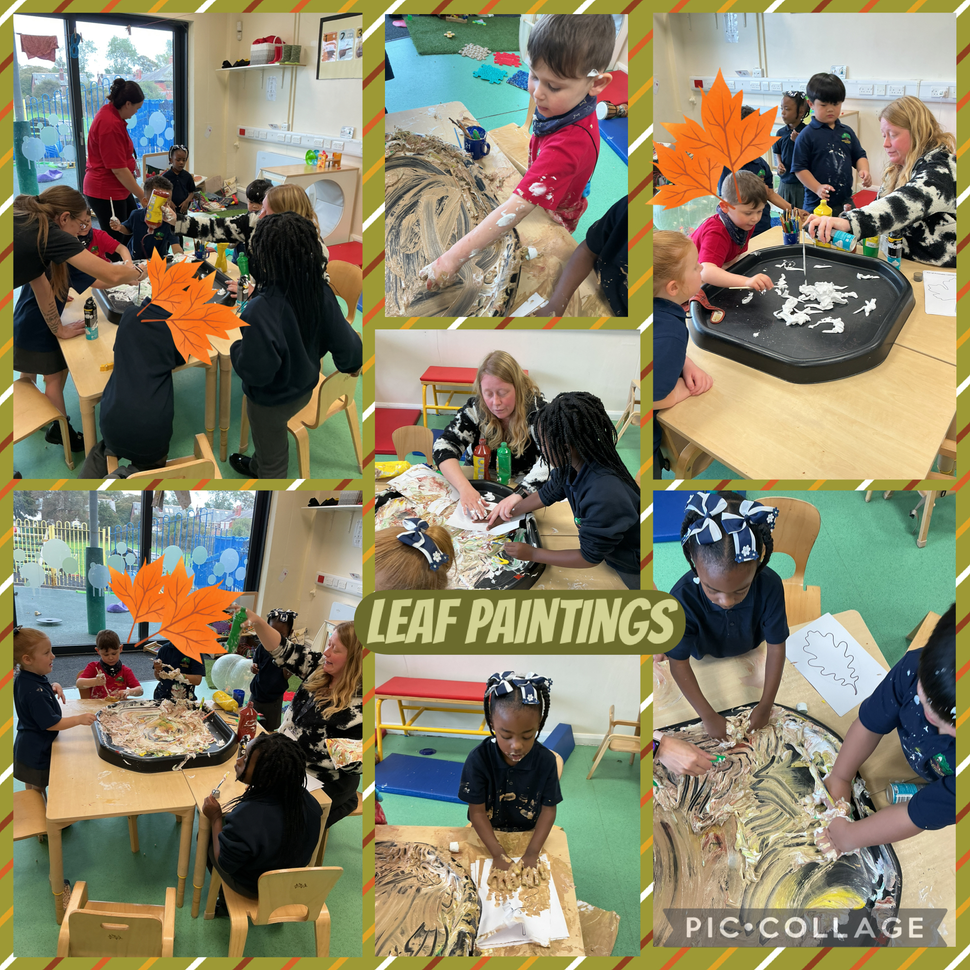 Image of Leaf paintings 