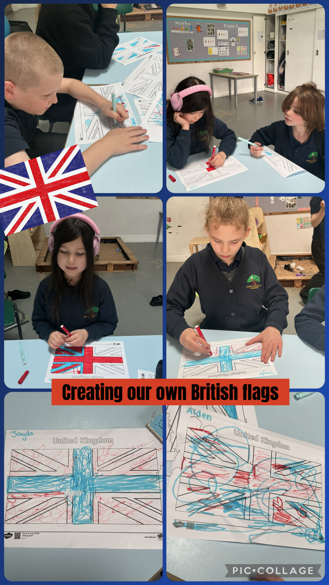Image of Decorating our British flags