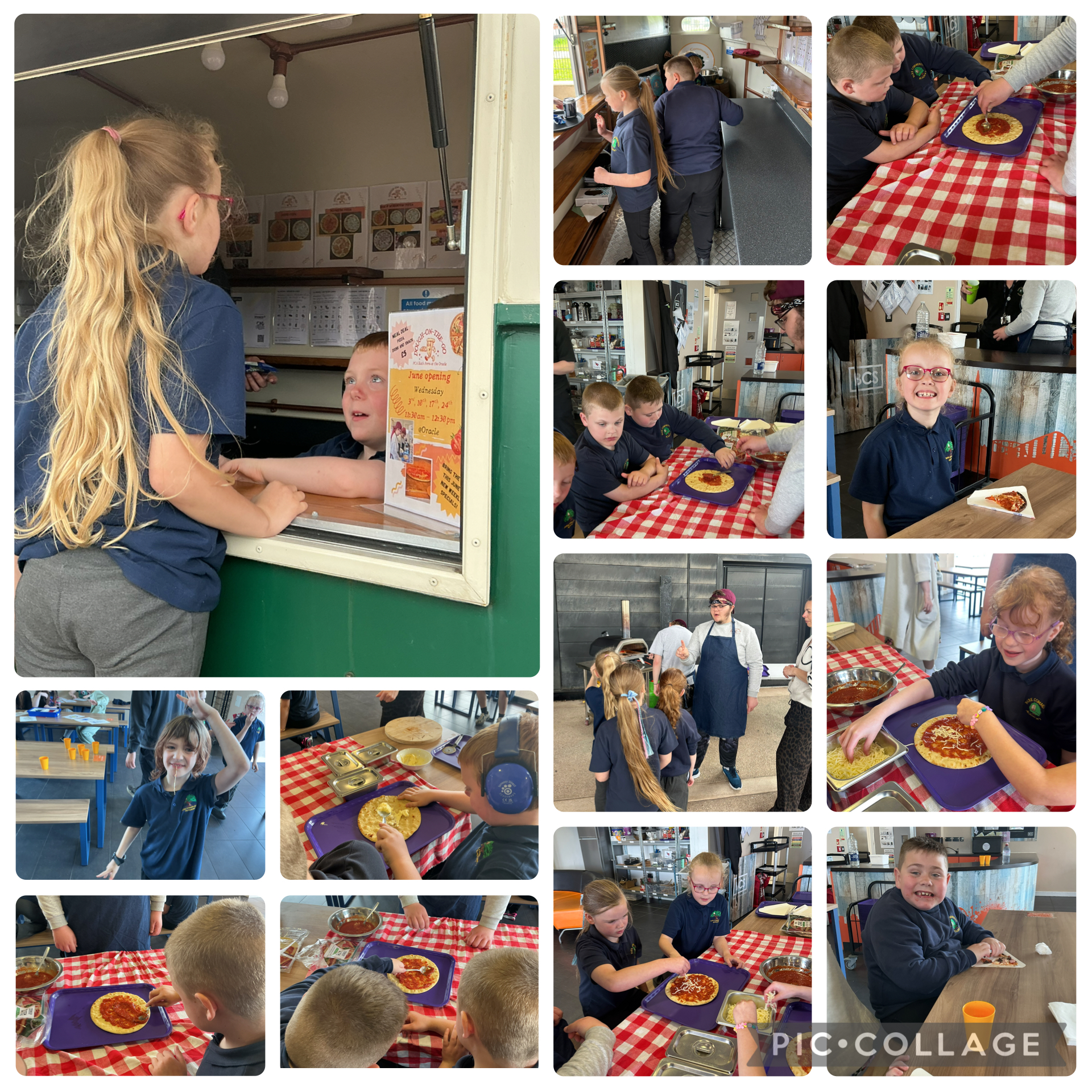 Image of Pizza making for real maths week!