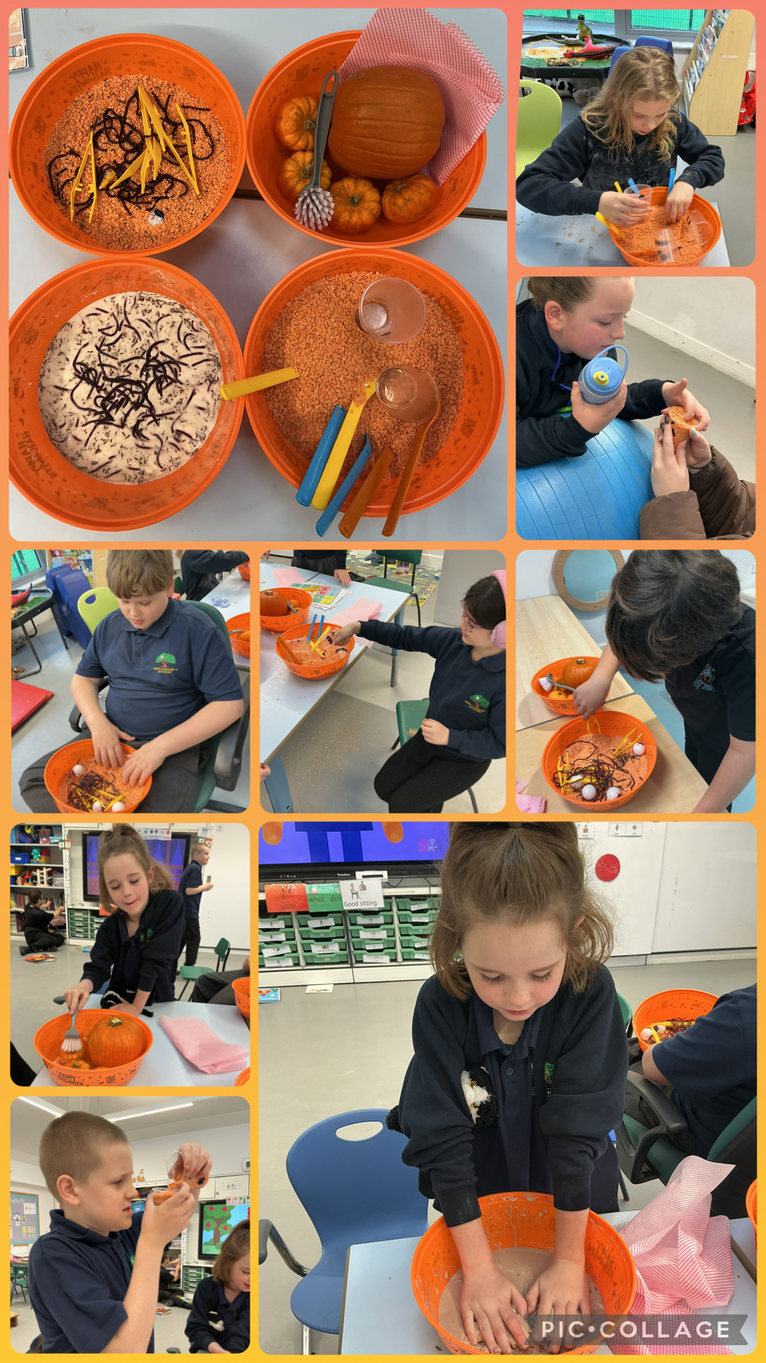 Image of Sensory pumpkin play