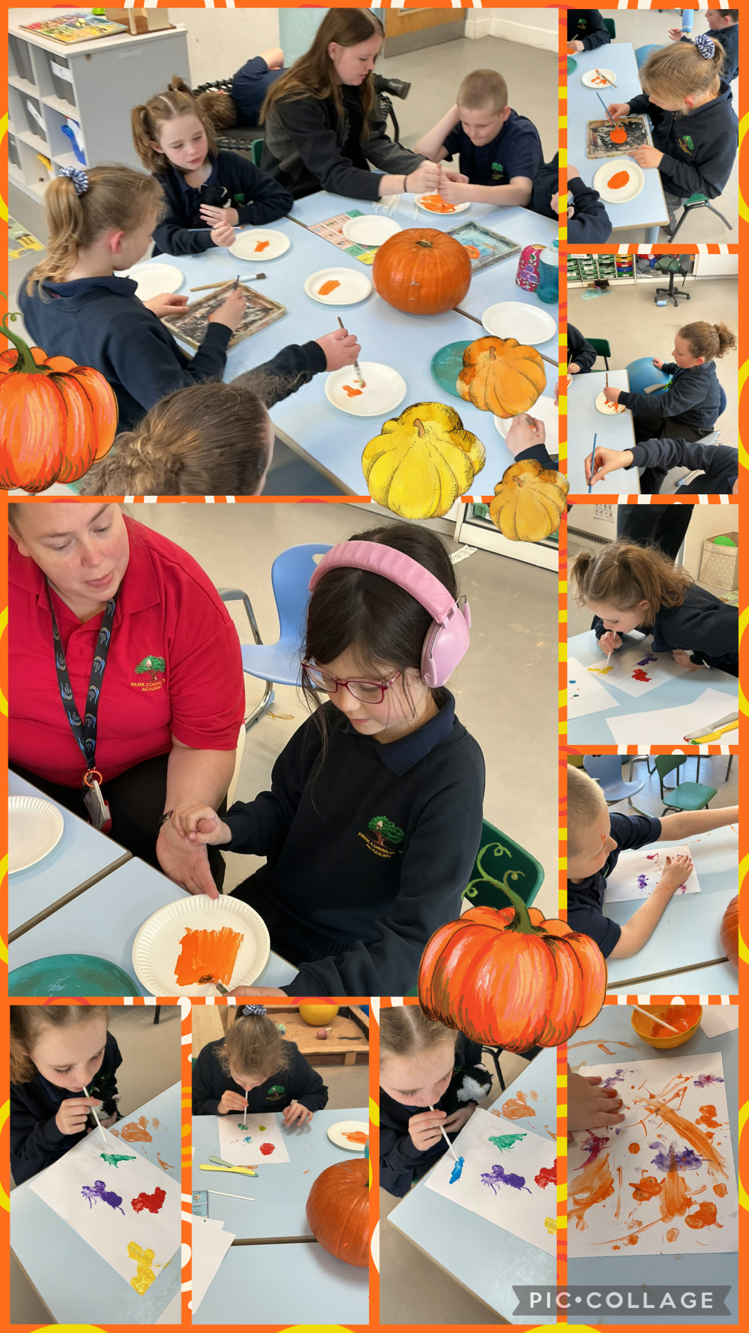 Image of Blow paint pumpkins