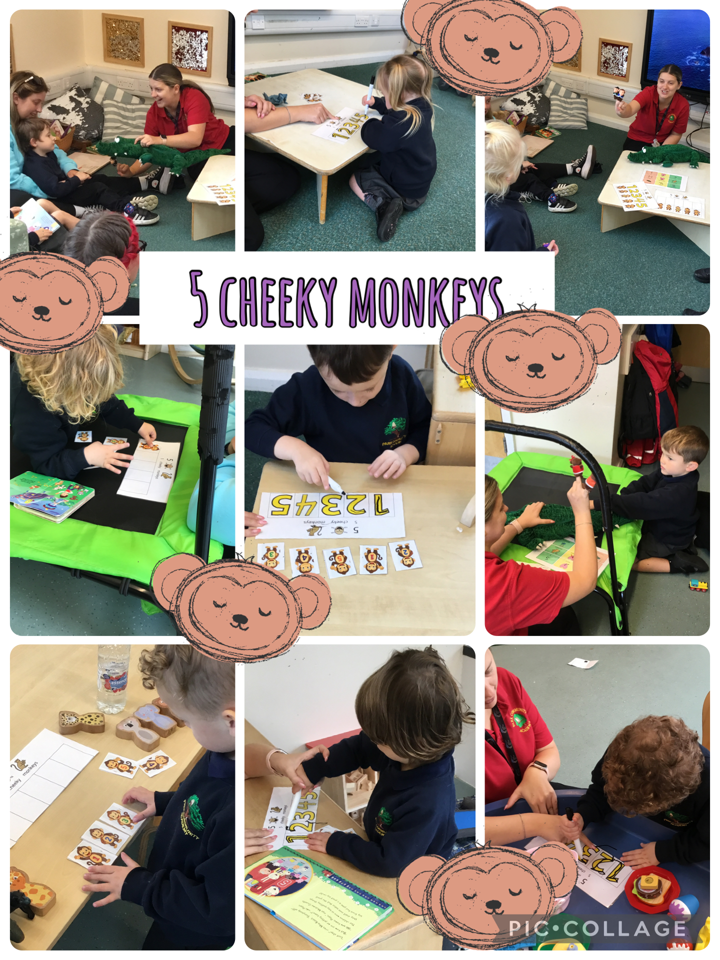 Image of 5 cheeky monkeys