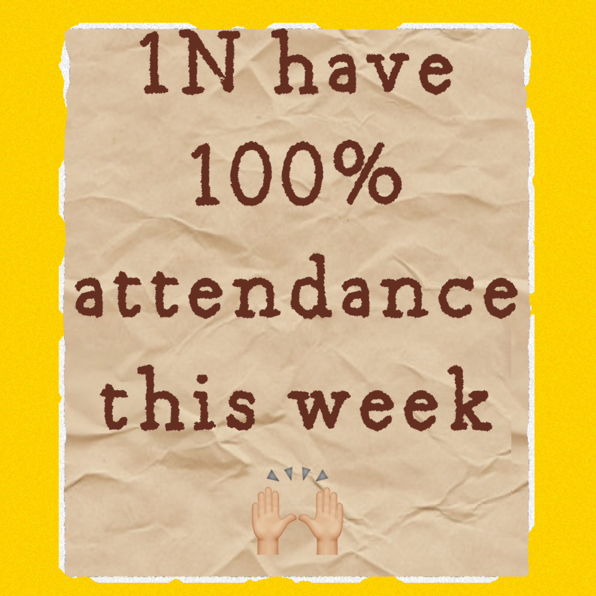 Image of 100% Attendance