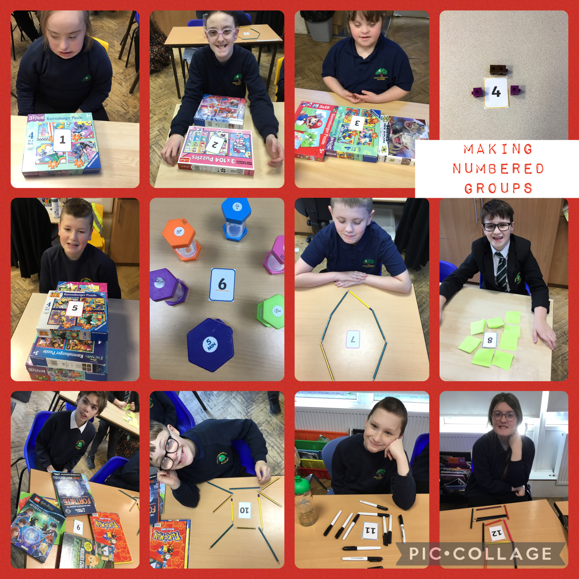 Image of Creating numbered groups 