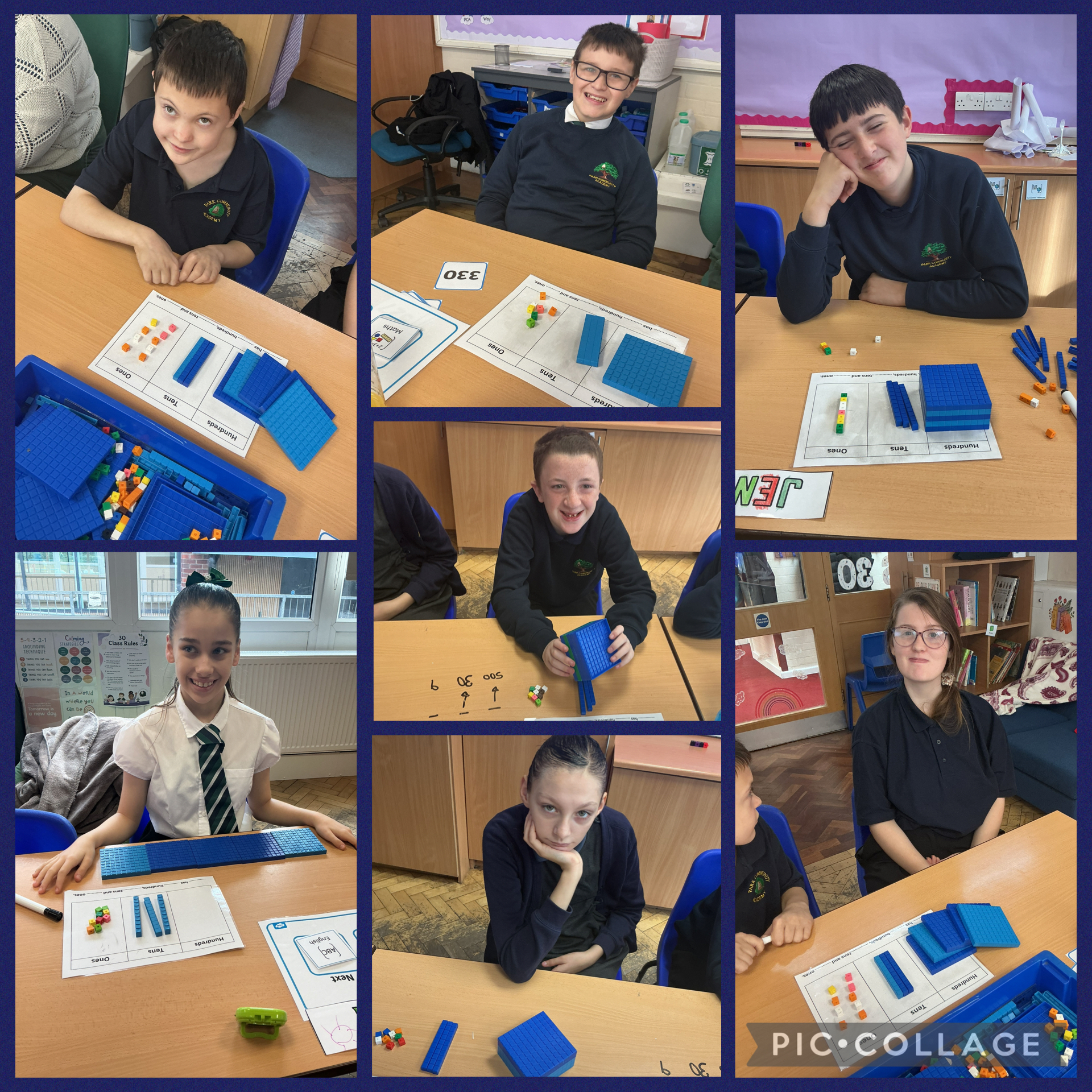 Image of 3o working super hard in maths today! 