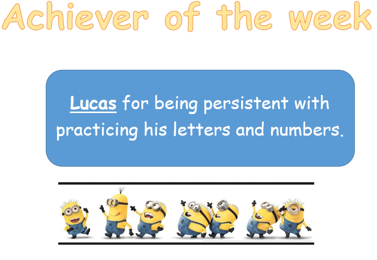 Image of Achiever of the week