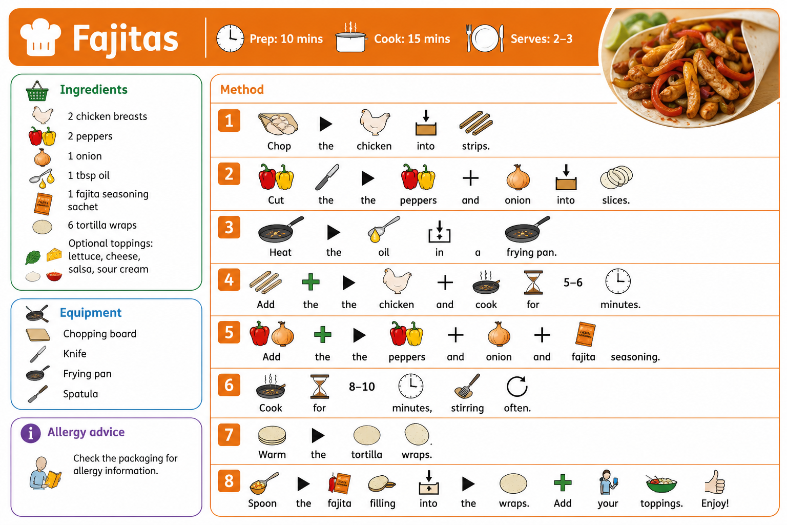 Image of Fajita recipe