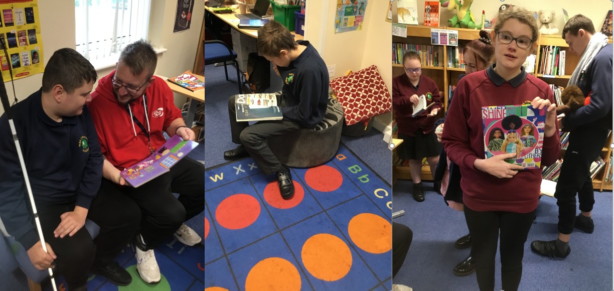 Image of 4S' visit to the library
