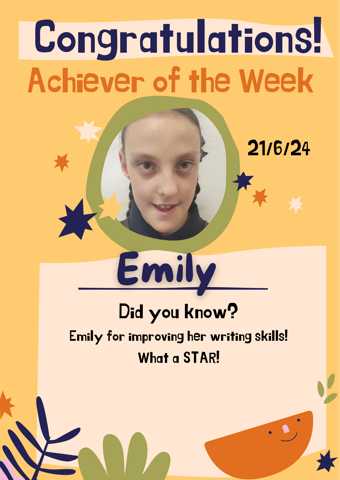 Image of 3T’s Achiever of the Week!