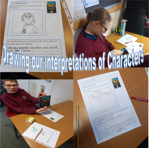 Image of Drawing our interpretations of characters in English