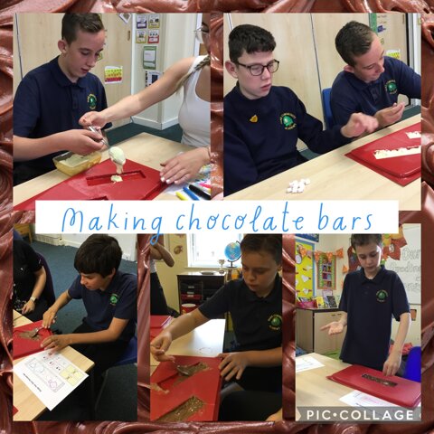 Image of Making chocolate bars 