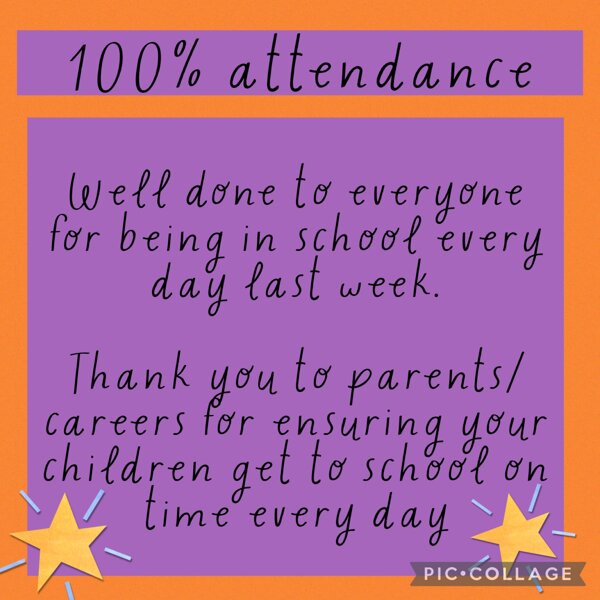 Image of 100% attendance 