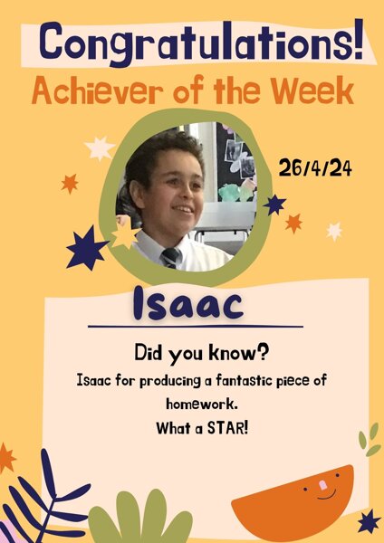 Image of 3T’s Achiever of the Week!