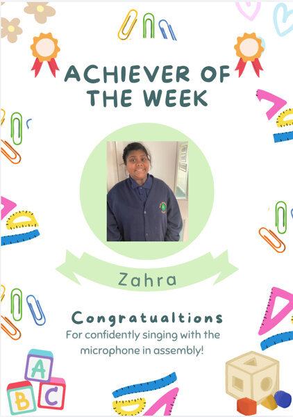 Image of Achiever of the week 