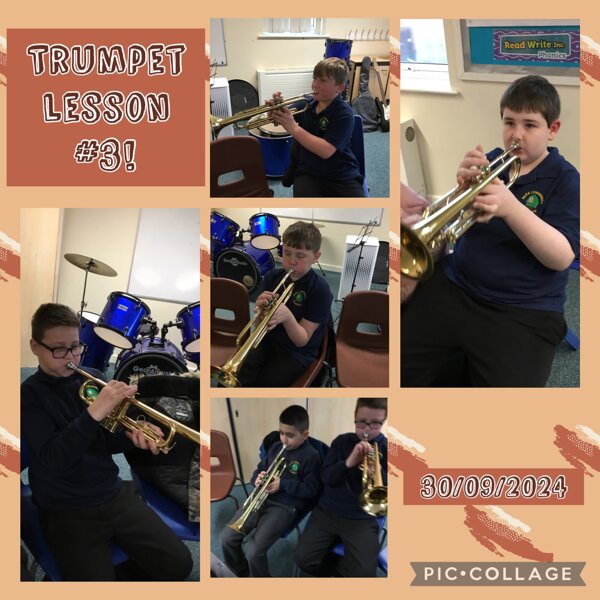 Image of Our 3rd trumpet lesson!