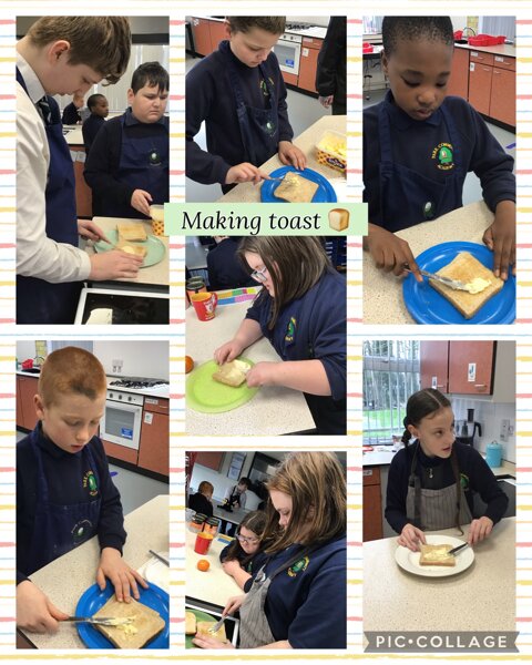 Image of Kitchen safety and making toast 