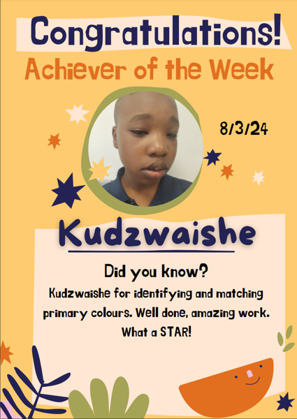 Image of Achiever of the Week!