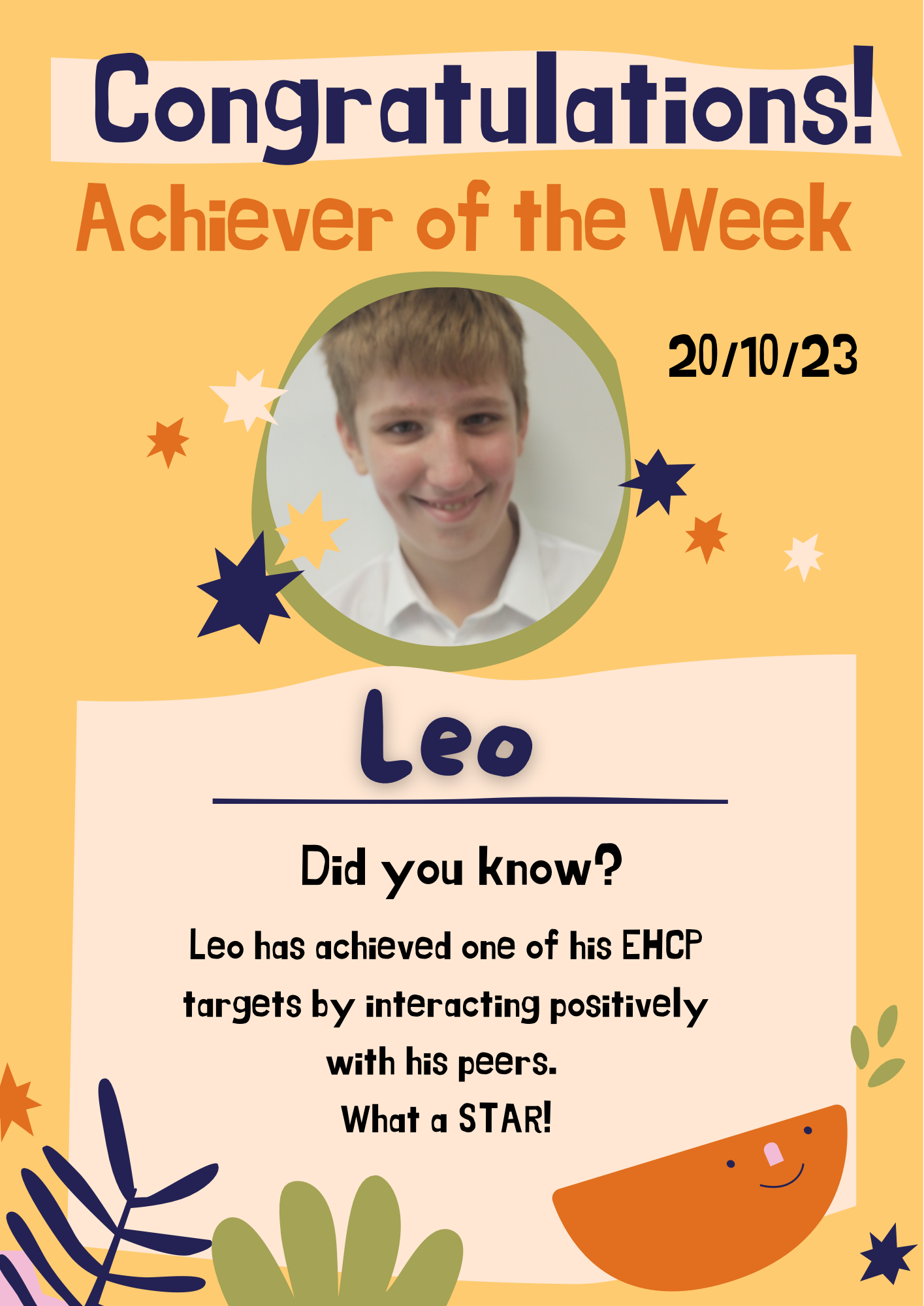 Image of Achiever of the Week! 