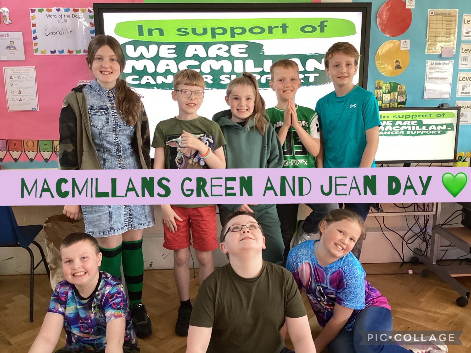 Image of Macmillan's green and jeans day