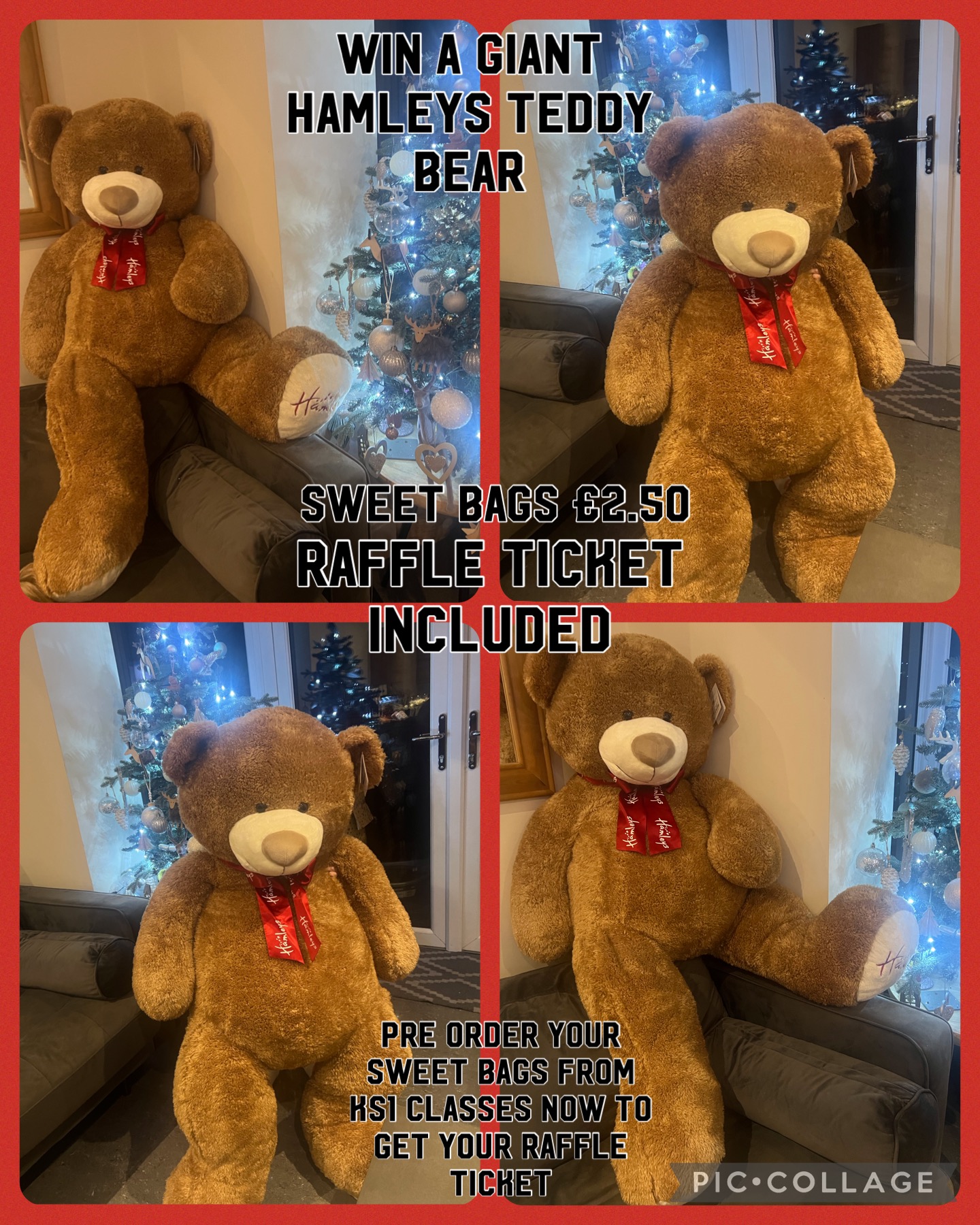 Image of KS1 Enterprise raffle- Win a giant Hamleys Teddy Bear 