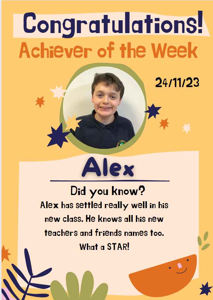 Image of Achiever of the Week!