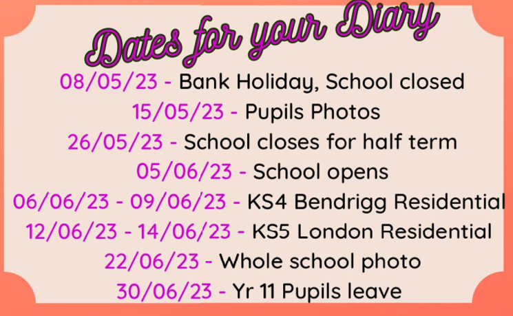 Image of Important Dates