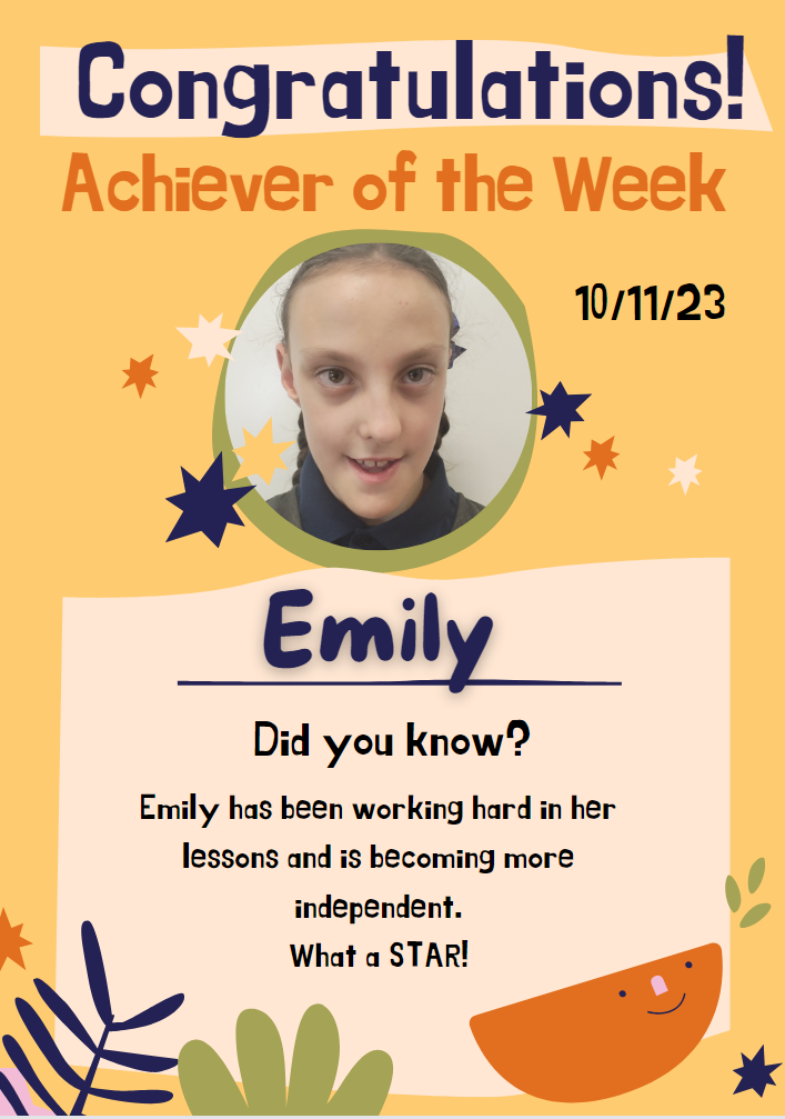 Image of Achiever of the Week!