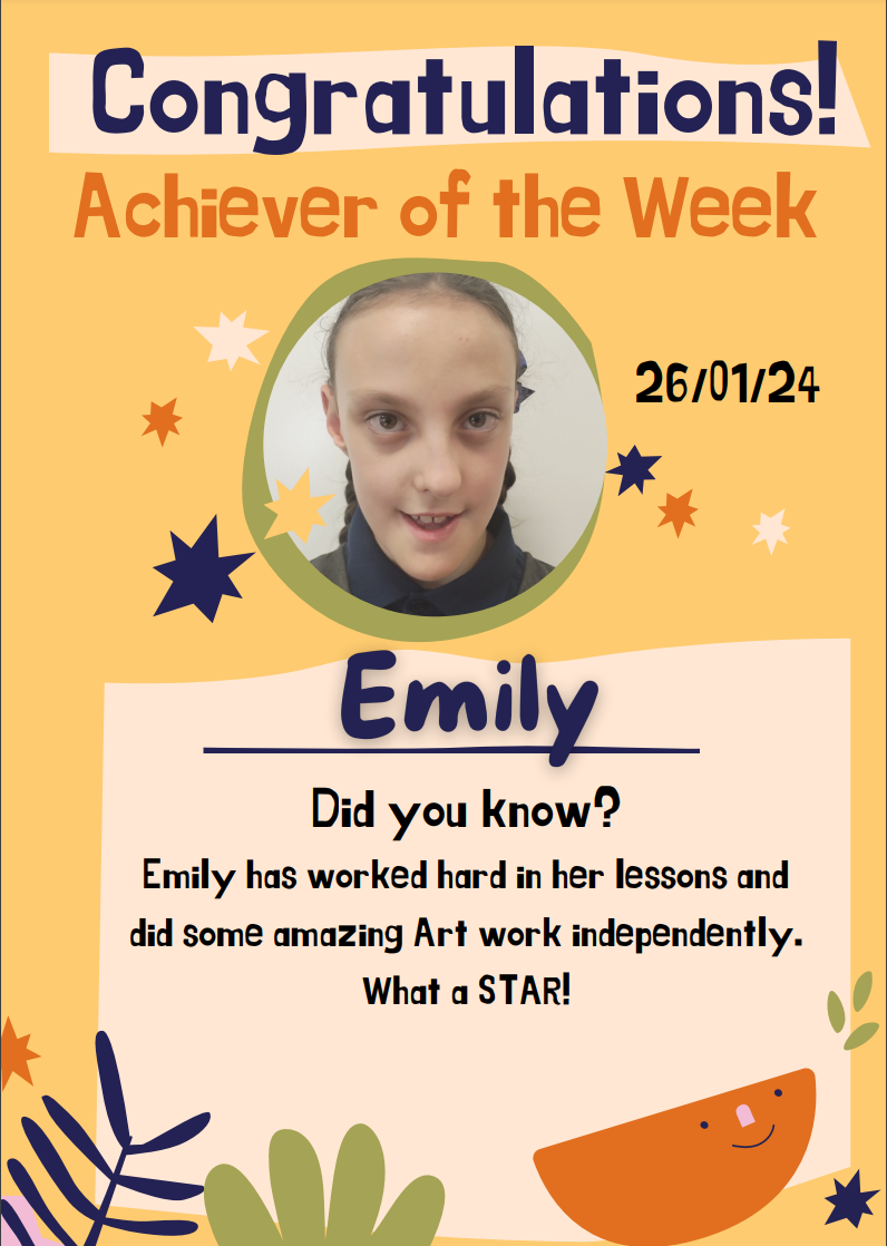 Image of Achiever of the Week! 