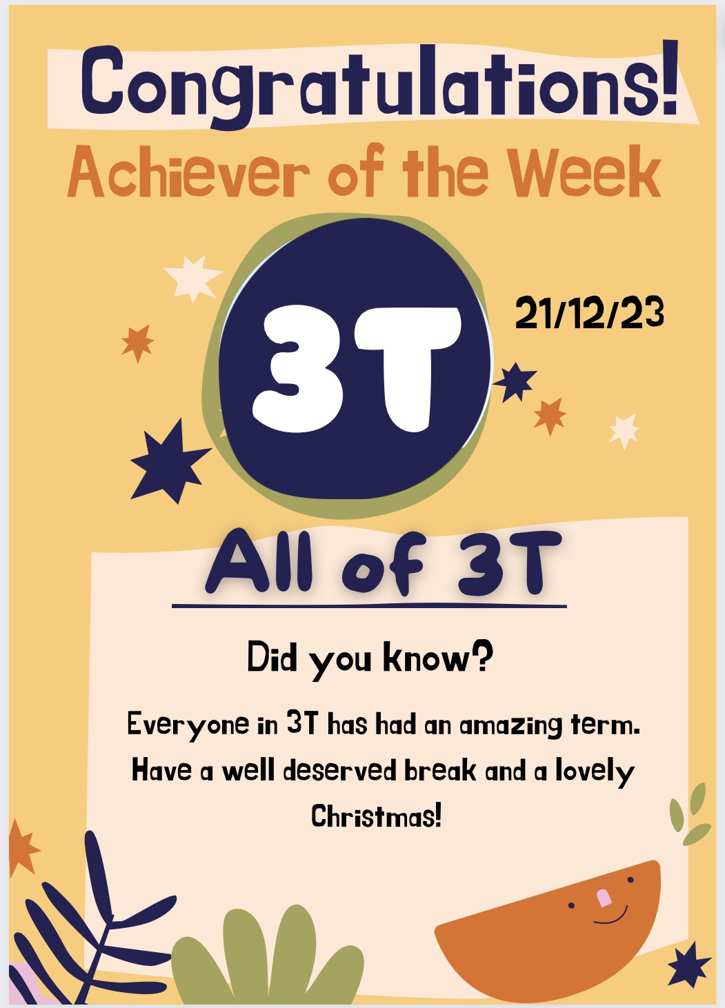 Image of Achiever of the Week! 