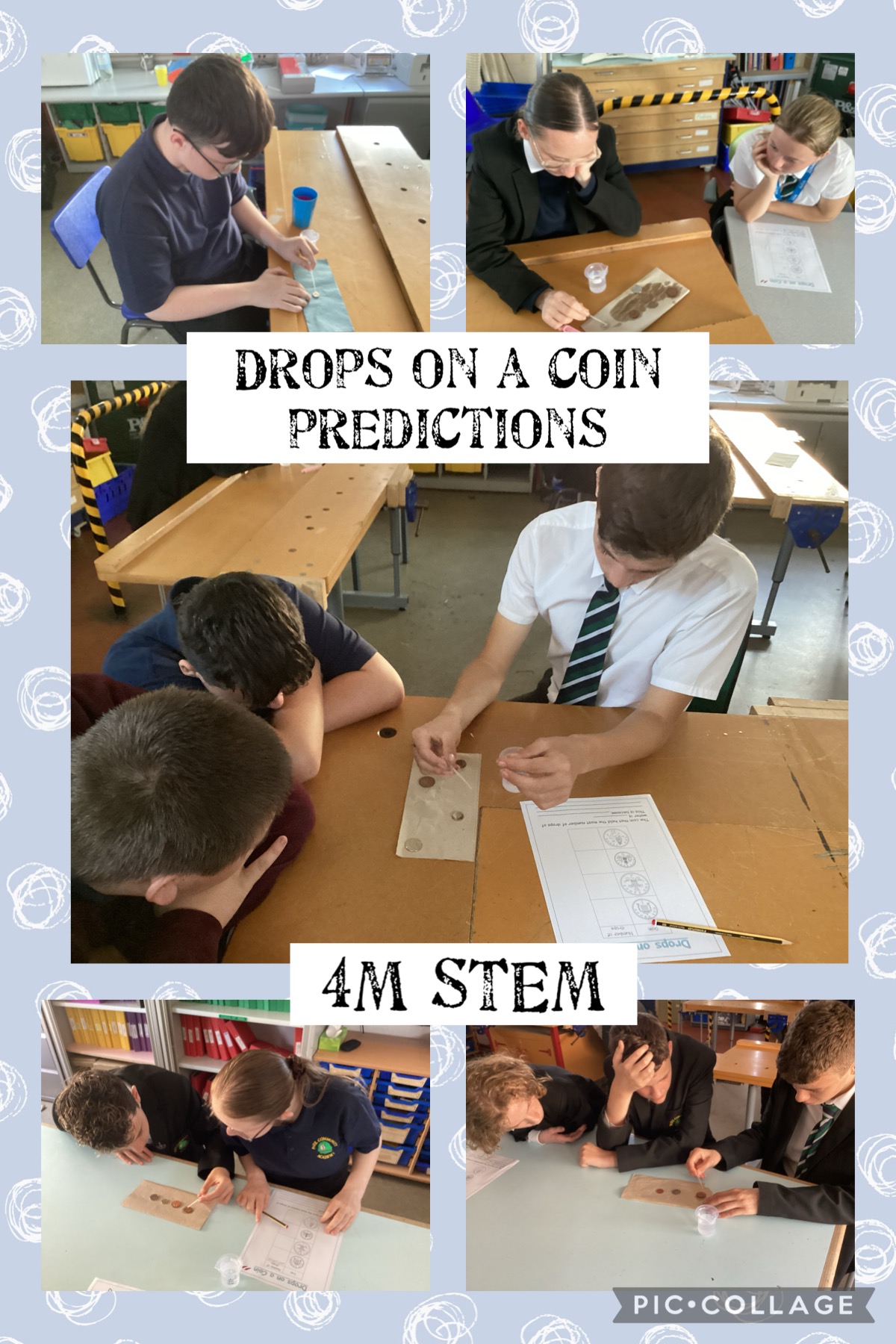 Image of STEM: Coin water drop prediction.