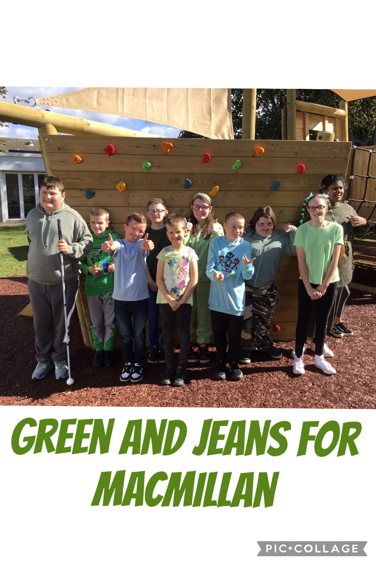 Image of Green and jeans for Macmillan 