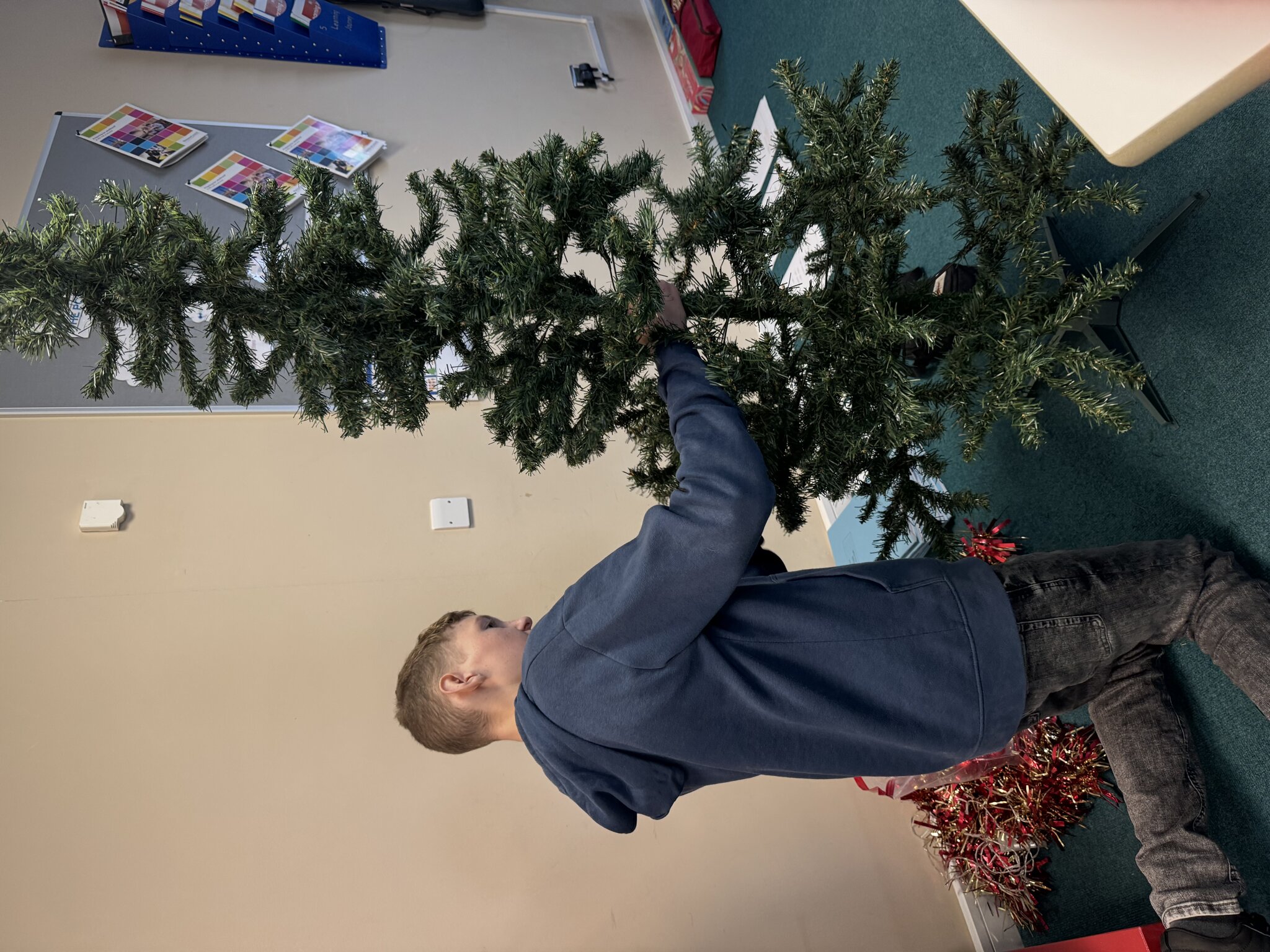 Image of Christmas tree building 