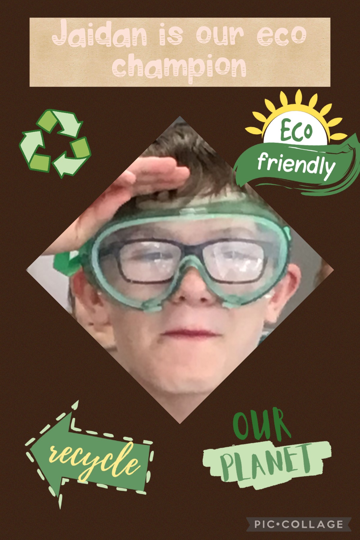 Image of Jaidan is our eco champion 