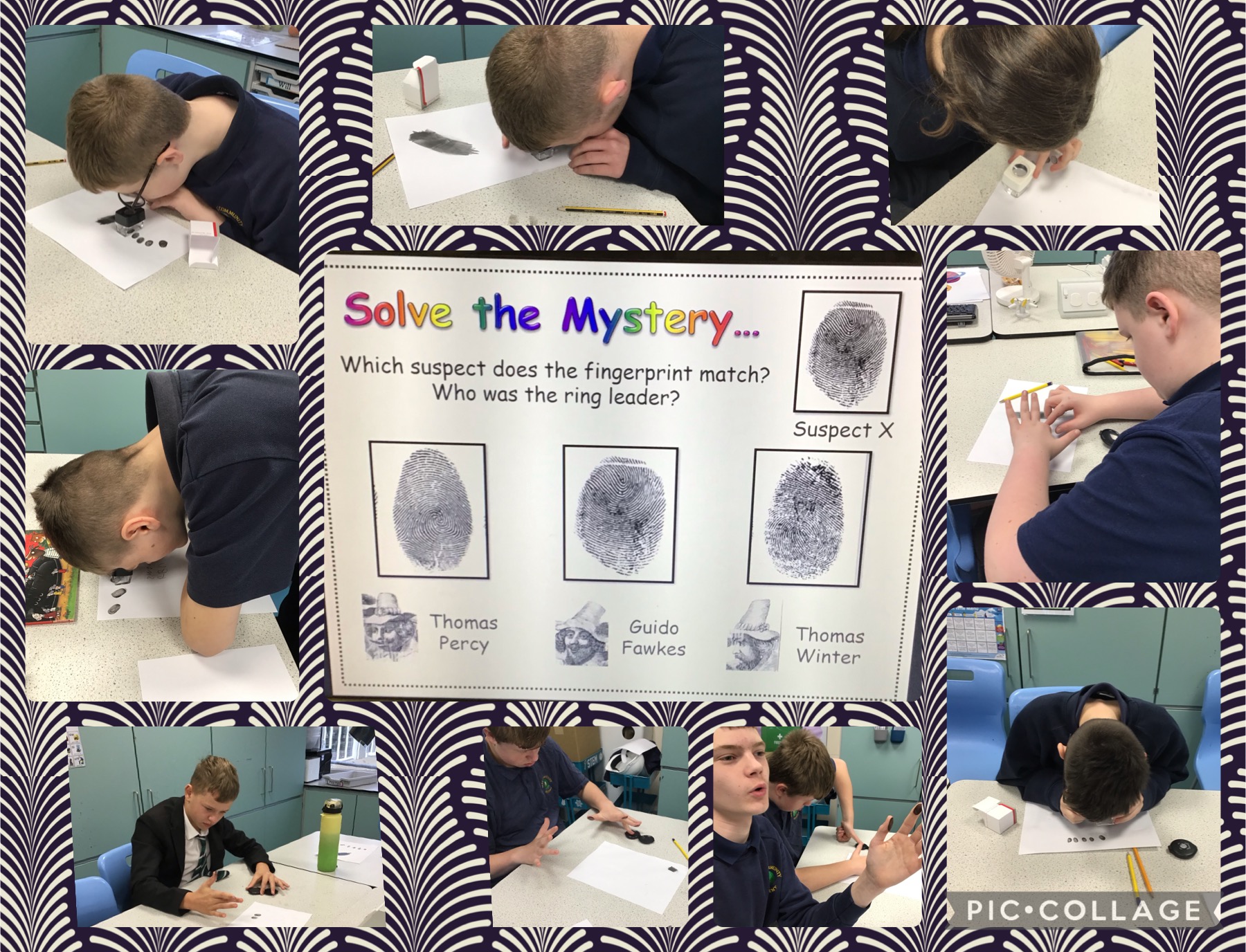 Image of We looked at finger prints in STEM