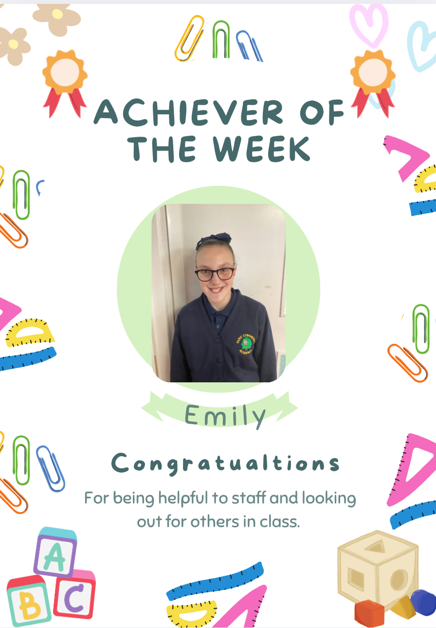 Image of Achiever of the week 