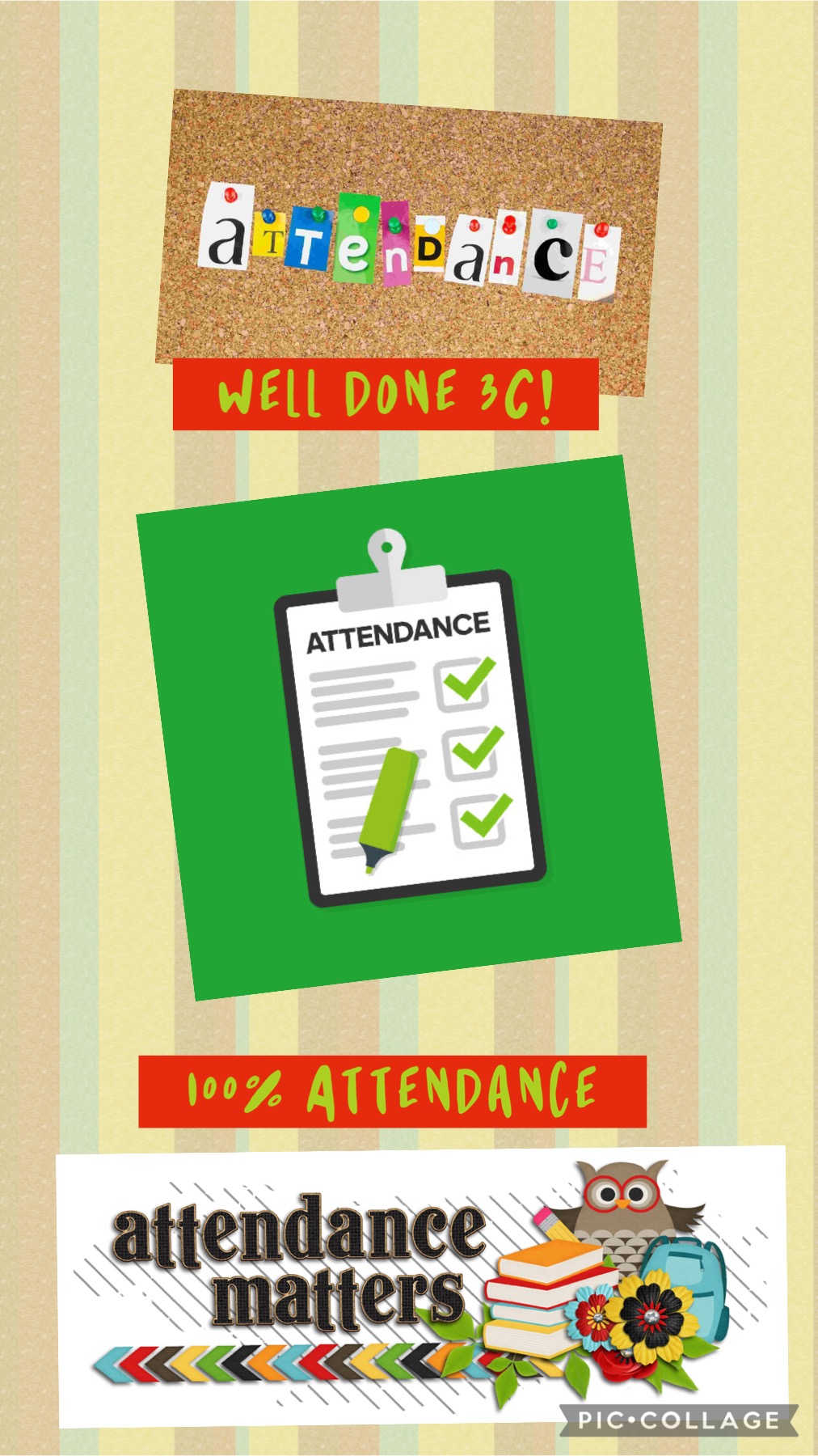 Image of Well done 3C with 100% Attendance!