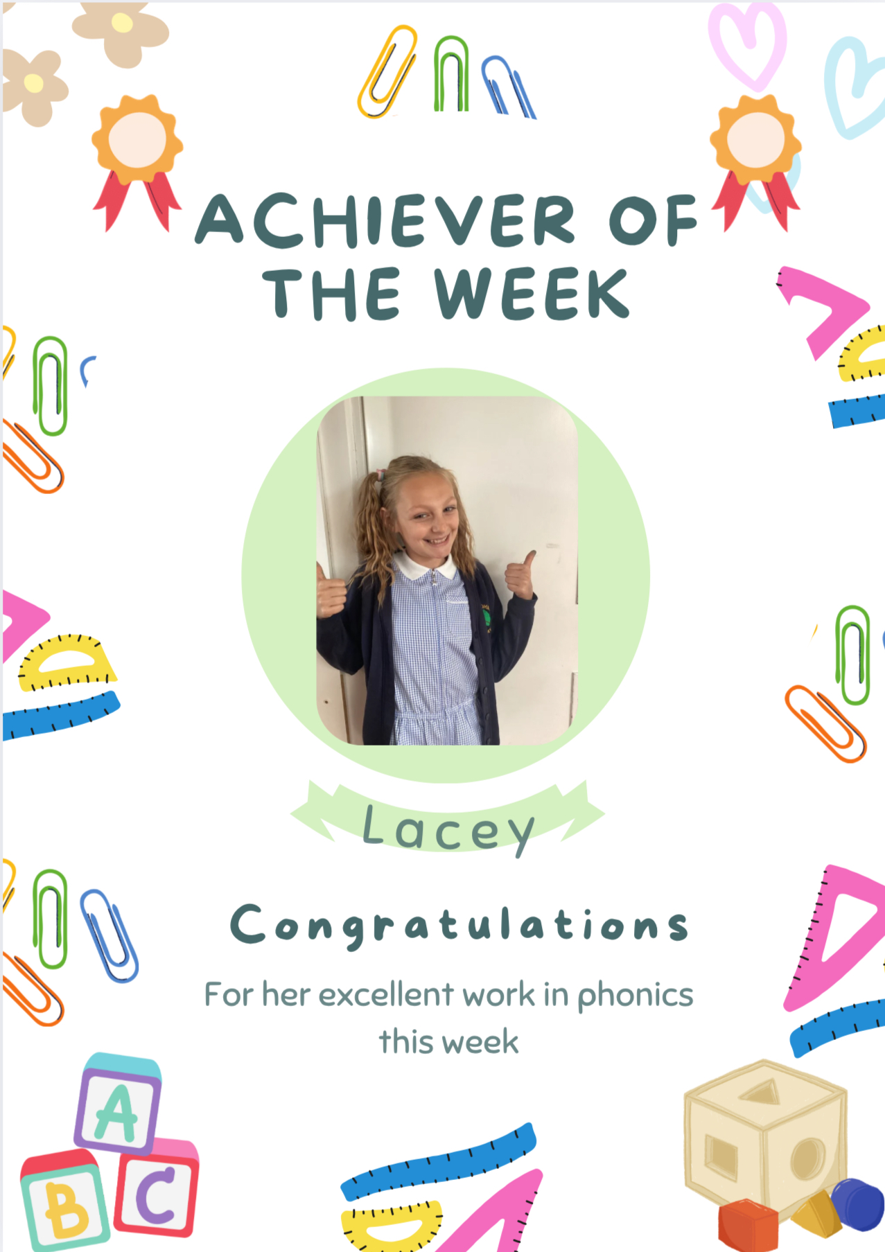 Image of Achiever of the week 