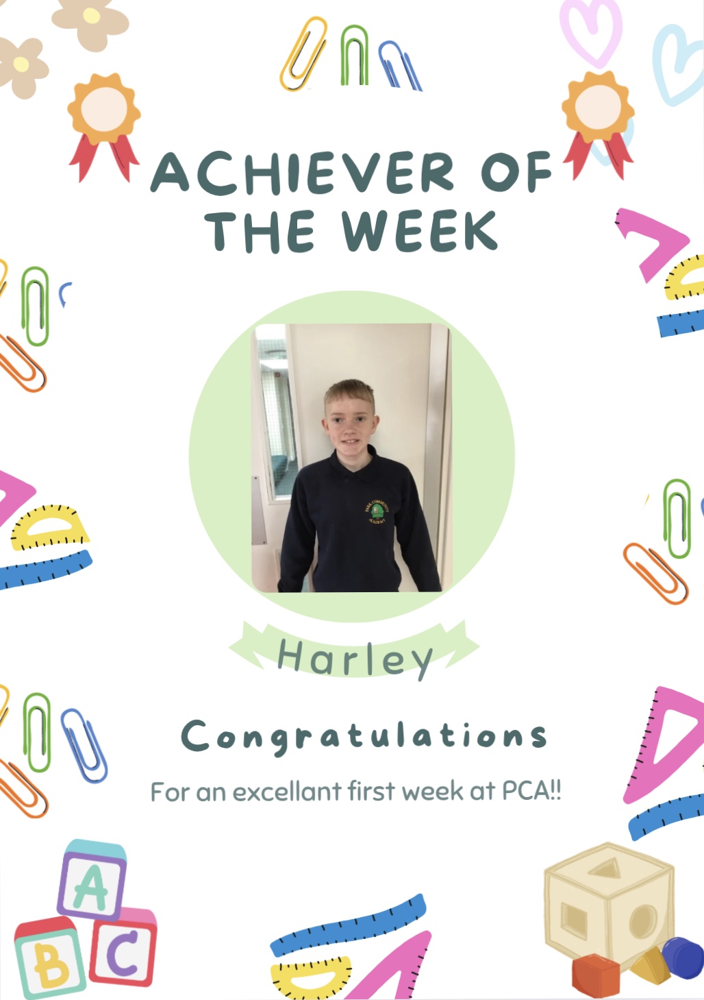 Image of Achiever of the week