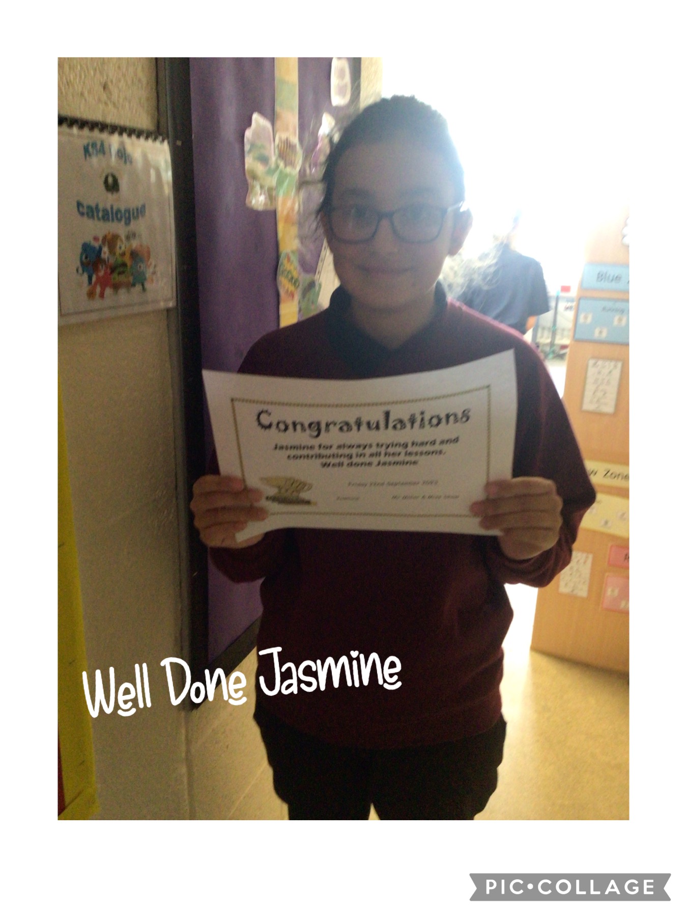 Image of Well done Jasmine 