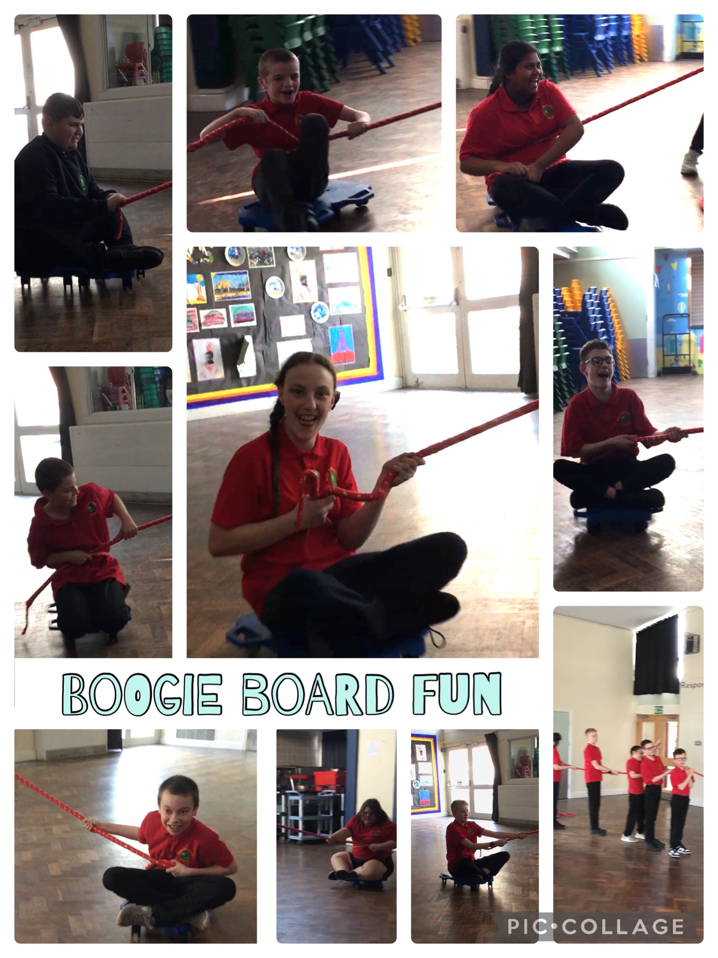 Image of Using the Boogie boards! 