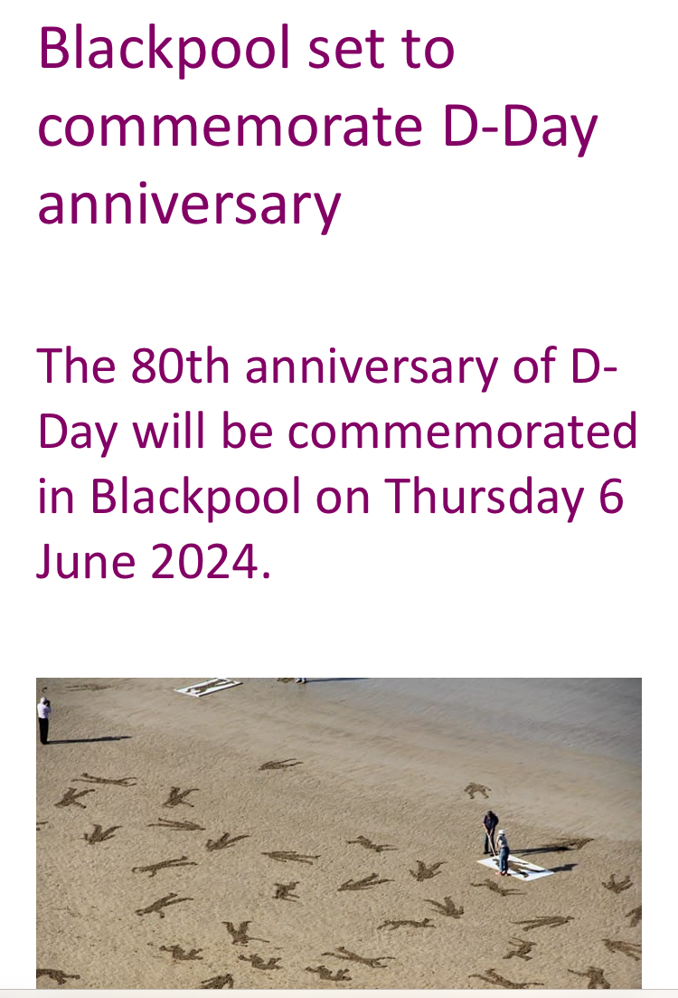 Image of Blackpool set to commemorate D-Day anniversary