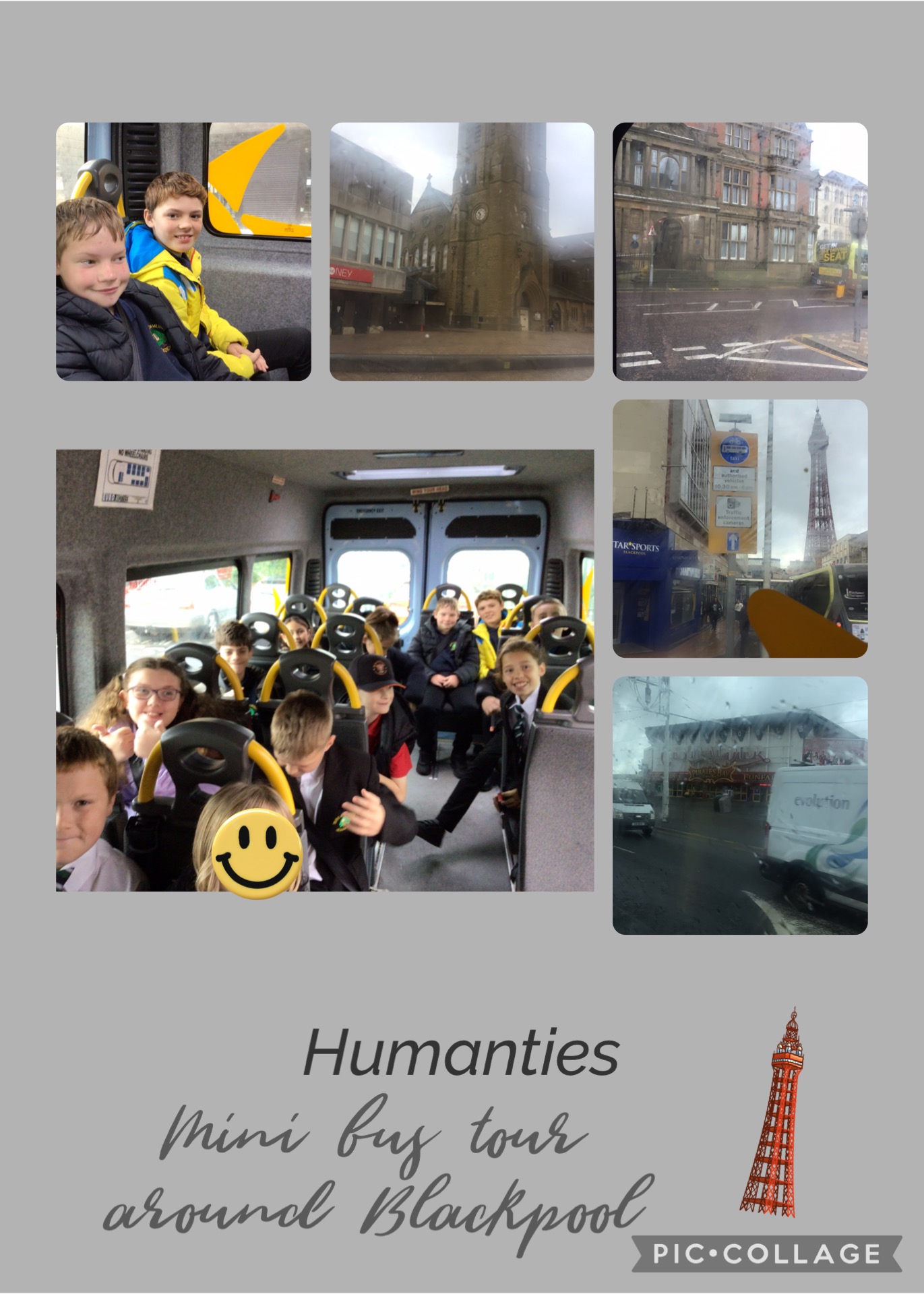 Image of Humanities bus tour around Blackpool 