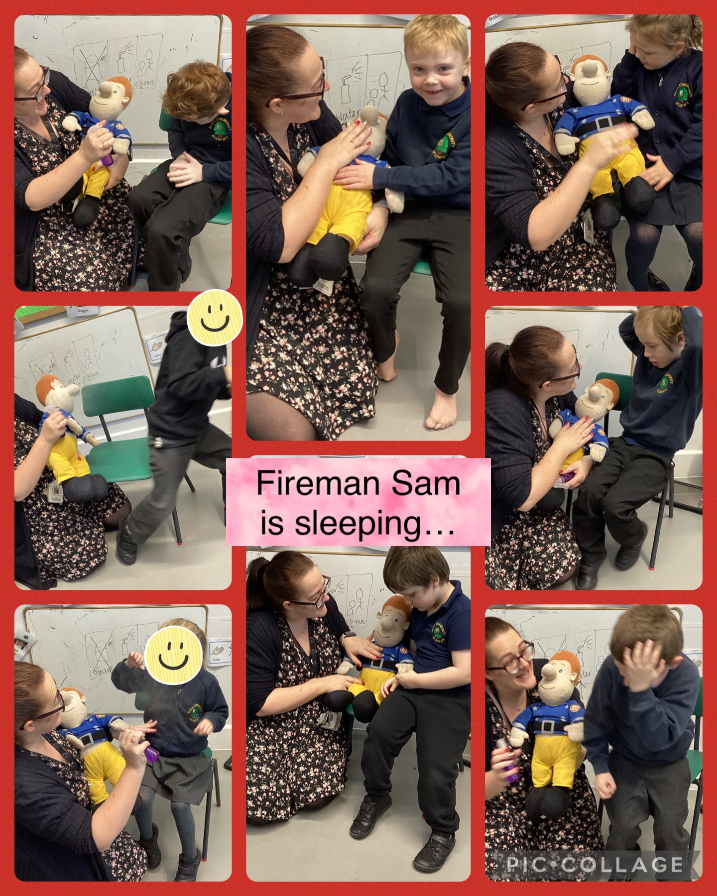 Image of Fireman Sam is sleeping 