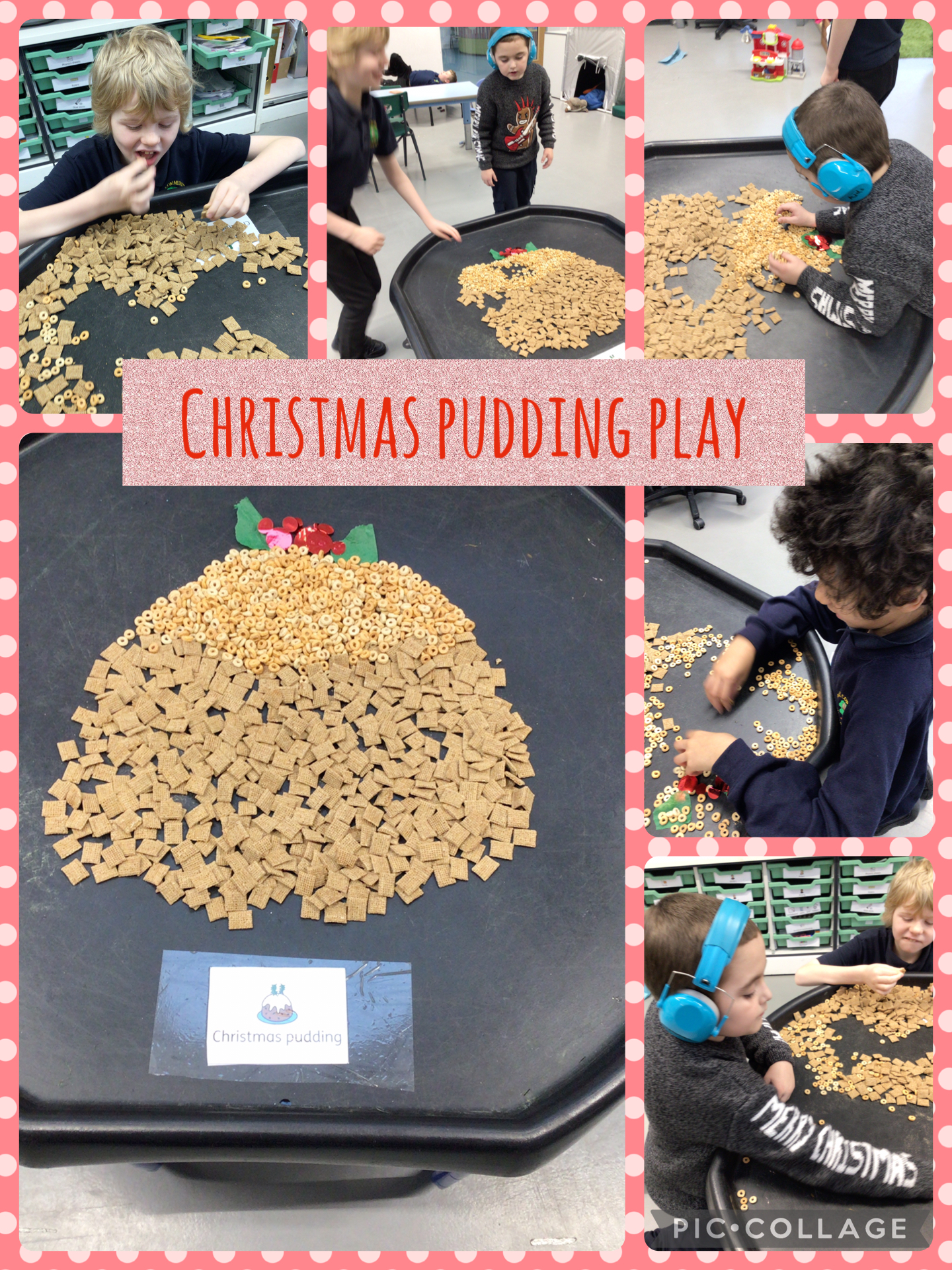 Image of Christmas pudding sensory play!