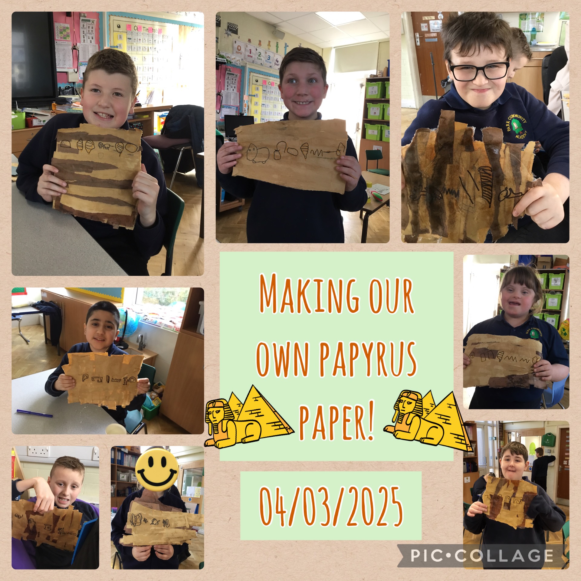 Image of We made papyrus paper!