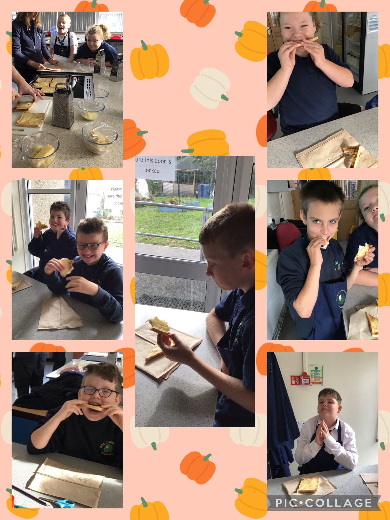 Image of Making cheese on toast in the cookery room