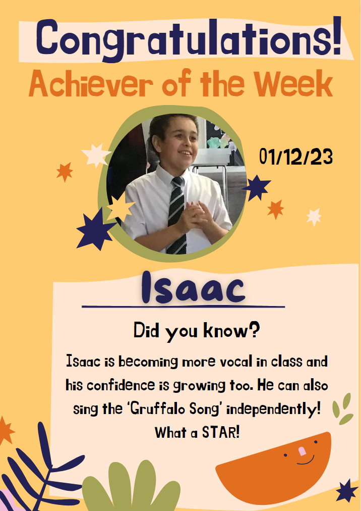 Image of Achiever of the Week!