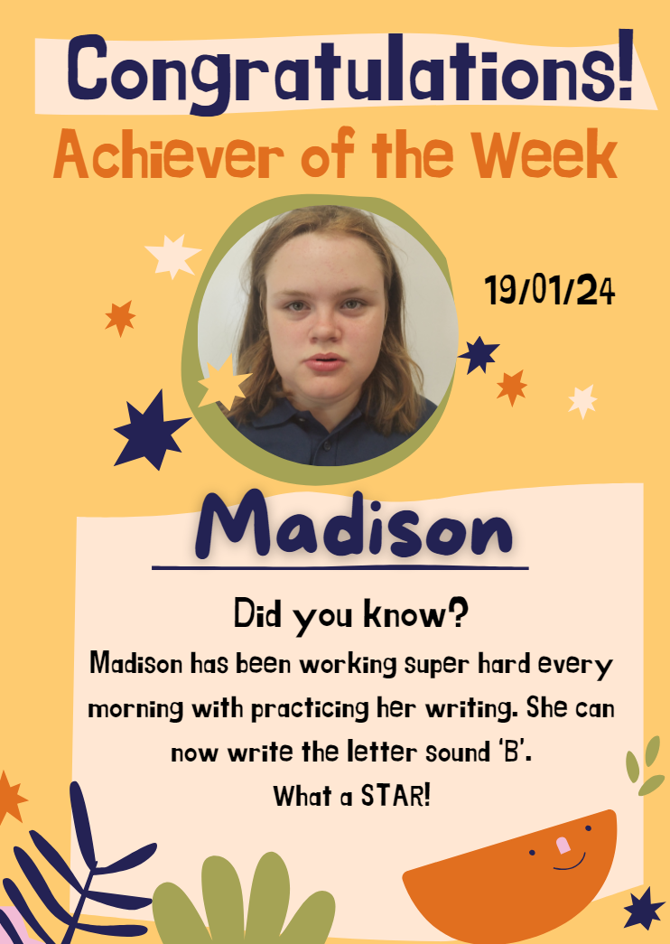 Image of Achiever of the Week!